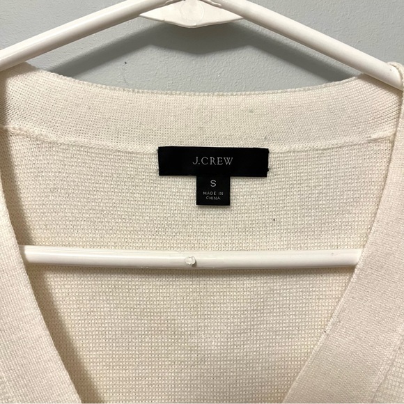 j. crew • white cream button up bell sleeve knit sweater cardigan - Picture 10 of 16